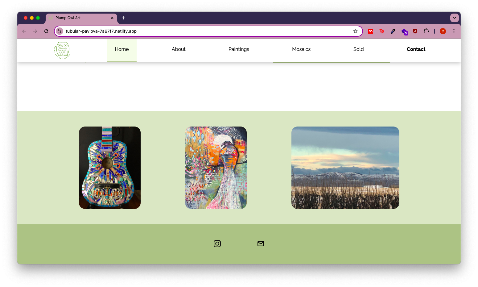 A screenshot of the homepage footer.